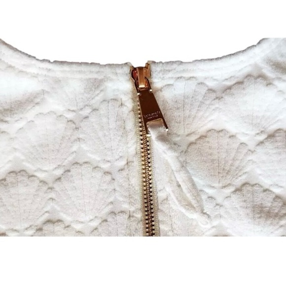 Kate Spade Belted Long Sleeve One Piece rash guard Shell Jacquard Swimsu… - Picture 6 of 7